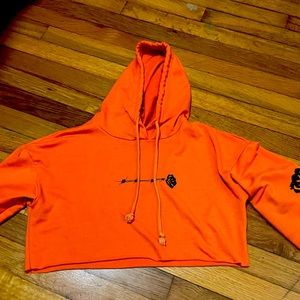 Orange crop hoodie. ZAFUL